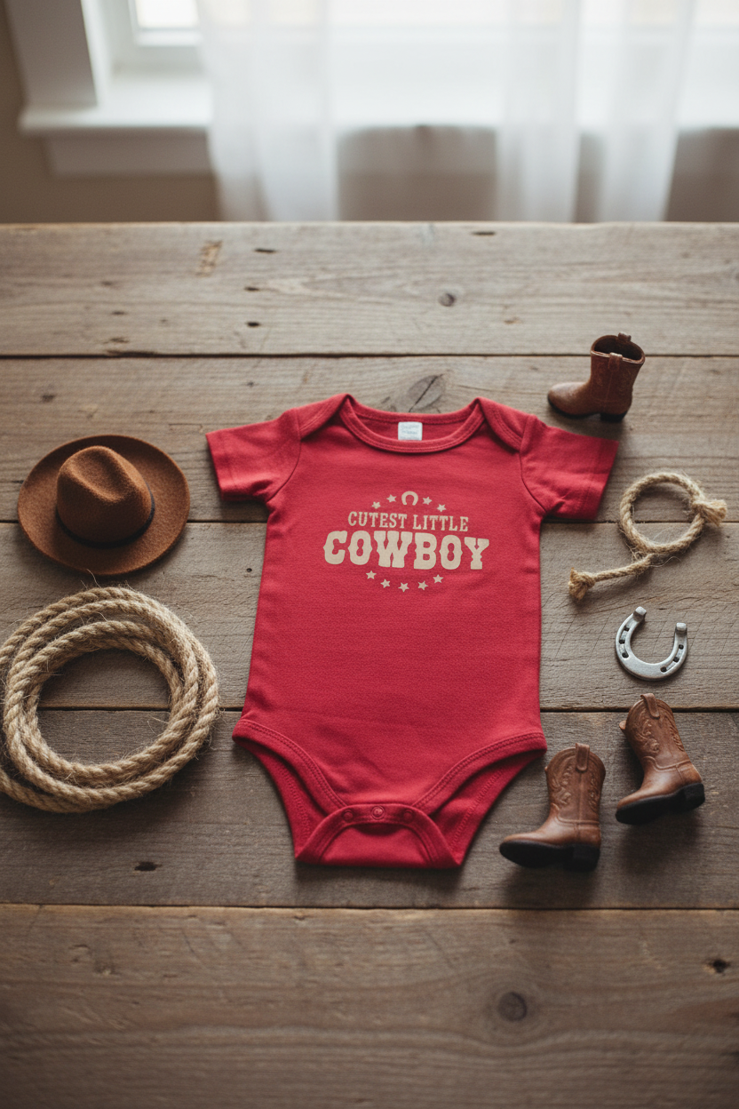 Cutest Little Cowboy Onesie - Lifestyle
