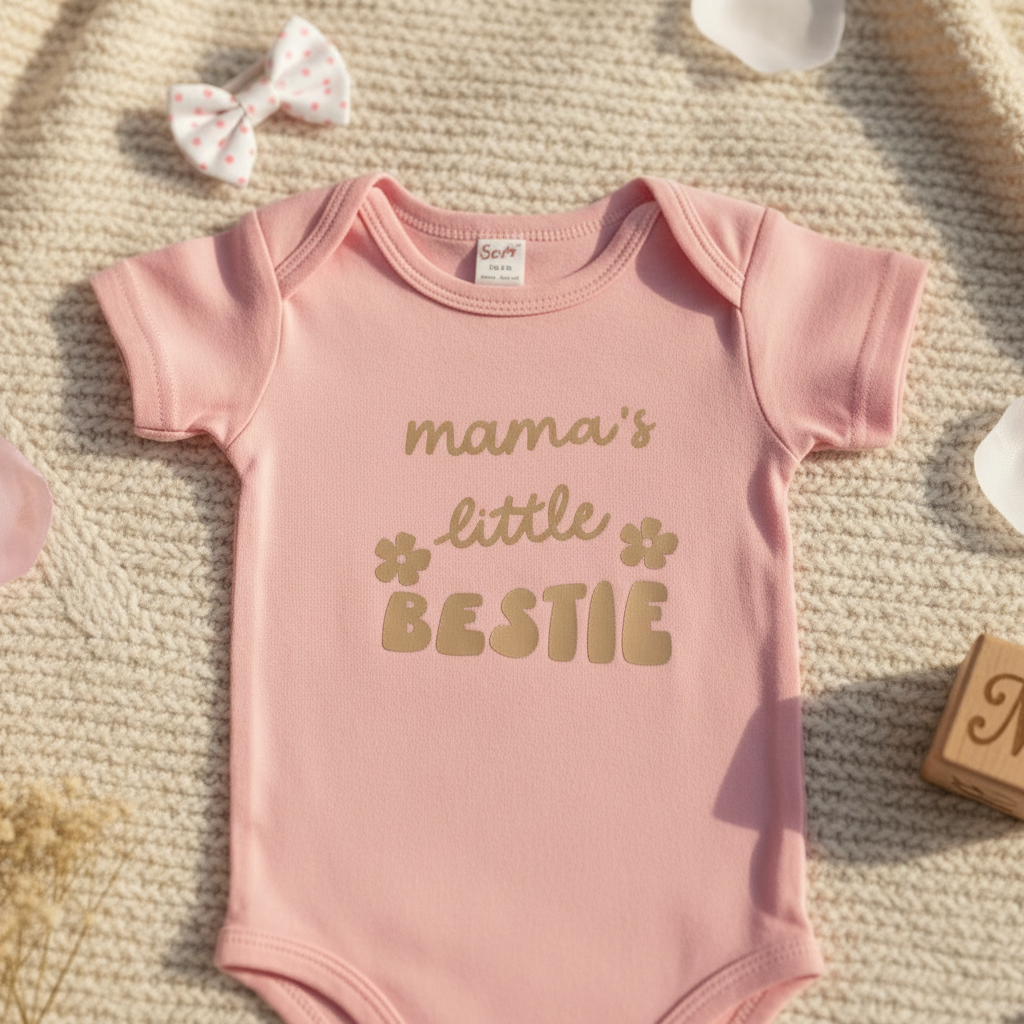 Mama's Little Bestie Baby Onesie