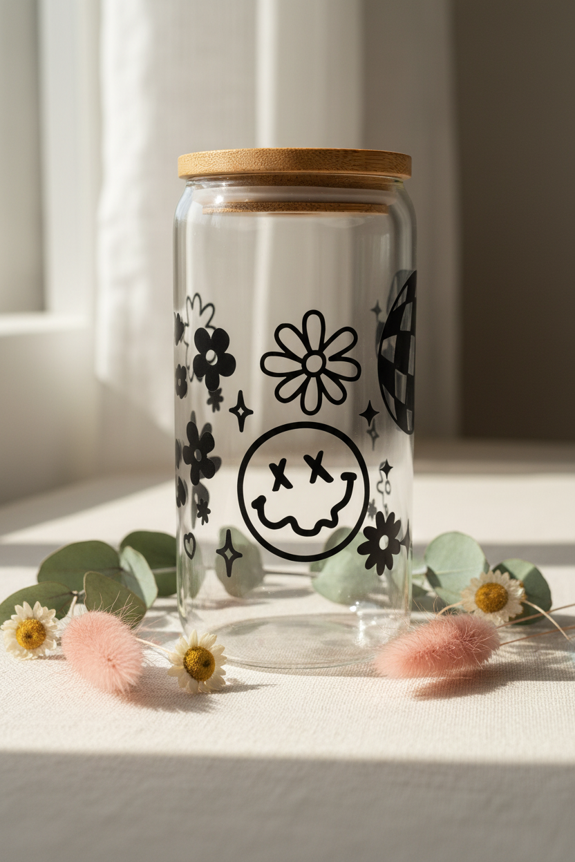 Retro Disco Glass Cup
