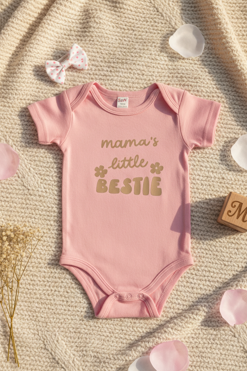 Mama's Little Bestie Baby Onesie