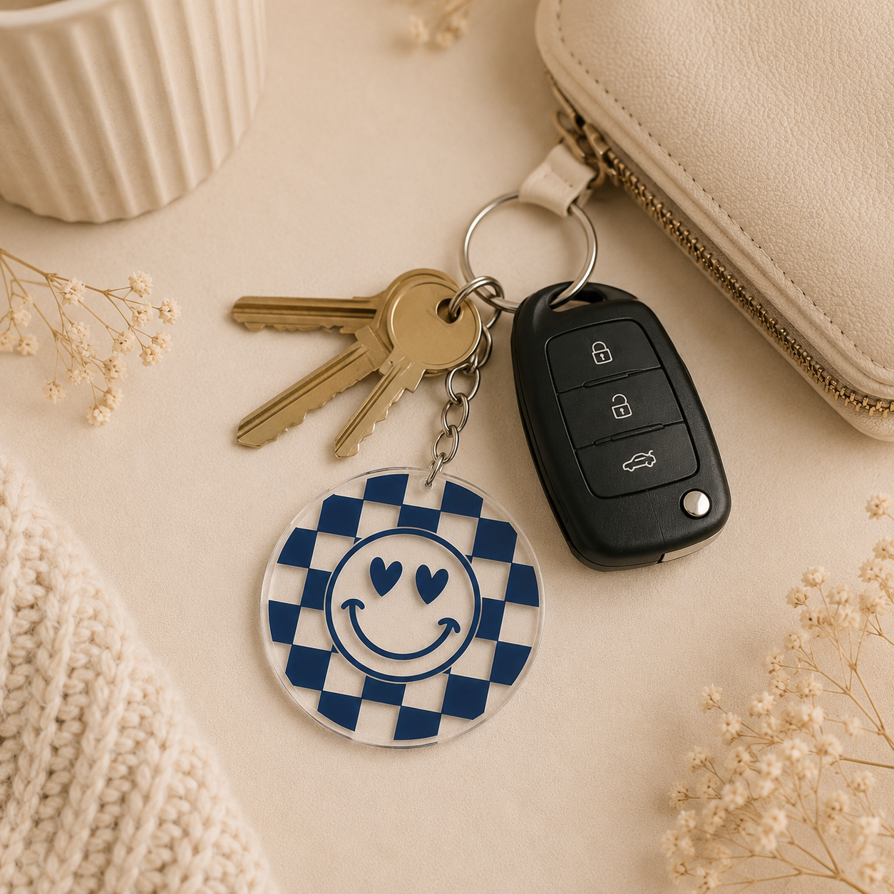 Mom Floral Acrylic Keychain