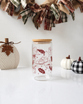 Autumn Treats Glass Cup | 16oz Fall Iced Coffee Cup
