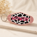 Howdy Cow Print Keychain