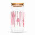 Pink Daisy Stripe Cup