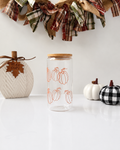 Pumpkin Patch Glass Cup | 16oz Fall Iced Coffee Cup