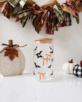 Bats & Bows Glass Cup | 16ozHalloween Iced Coffee Cup
